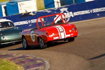 61;1969-MG-Midget;25-July-2009;Australia;FOSC;Festival-of-Sporting-Cars;Group-S;NSW;Narellan;New-South-Wales;Oran-Park-Raceway;Ric-Forster;auto;classic;historic;motion-blur;motorsport;racing;super-telephoto;vintage