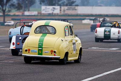 717;1952-Austin-A30;26-July-2009;Allan-Bryson;Australia;FOSC;Festival-of-Sporting-Cars;Group-N;Historic-Touring-Cars;NSW;Narellan;New-South-Wales;Oran-Park-Raceway;auto;classic;historic;motorsport;racing;super-telephoto;vintage