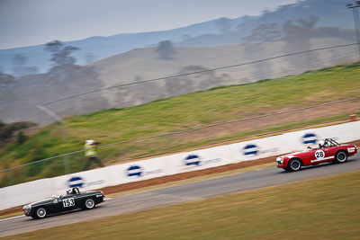 153;28;1967-MGB-Mk-Roadster;1968-Datsun-2000-Sports;26-July-2009;Australia;FOSC;Festival-of-Sporting-Cars;Group-S;Jason-Lea;Kent-Brown;NSW;Narellan;New-South-Wales;Oran-Park-Raceway;auto;classic;historic;motion-blur;motorsport;racing;super-telephoto;vintage