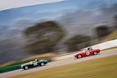 153;91;1967-MGB-Mk-Roadster;1970-MGB-Roadster;26-July-2009;Australia;FOSC;Festival-of-Sporting-Cars;Group-S;Kent-Brown;NSW;Narellan;New-South-Wales;Oran-Park-Raceway;Steve-Dunne‒Contant;Topshot;auto;classic;historic;motion-blur;motorsport;racing;super-telephoto;vintage