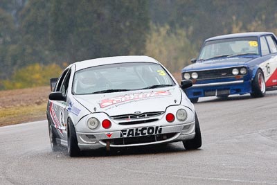 3;1998-Ford-Falcon-AU;26-July-2009;Australia;FOSC;Festival-of-Sporting-Cars;Improved-Production;NSW;Narellan;New-South-Wales;Oran-Park-Raceway;Sam-Maio;auto;motorsport;racing;super-telephoto