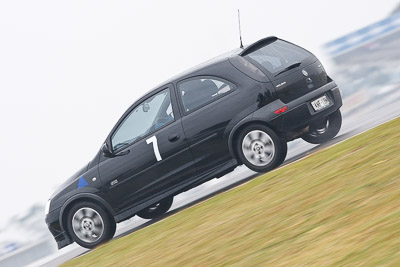 7;2002-Holden-Barina-Sri;26-July-2009;AMF18M;Australia;FOSC;Festival-of-Sporting-Cars;NSW;Narellan;New-South-Wales;Oran-Park-Raceway;Peter-Amos;Regularity;auto;motion-blur;motorsport;racing;super-telephoto