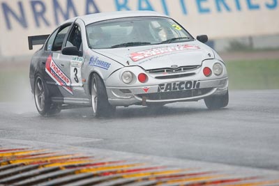 3;1998-Ford-Falcon-AU;26-July-2009;Australia;FOSC;Festival-of-Sporting-Cars;Improved-Production;NSW;Narellan;New-South-Wales;Oran-Park-Raceway;Sam-Maio;auto;motorsport;racing;super-telephoto