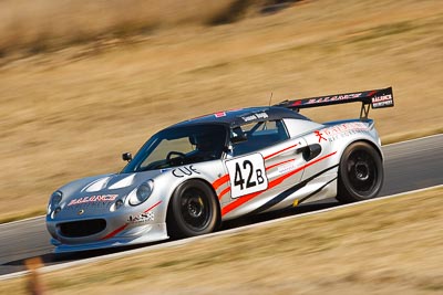 42;7-August-2009;Australia;Geoff-Morgan;Lotus-Elise;Morgan-Park-Raceway;QLD;Queensland;Shannons-Nationals;Simon-Hogg;Warwick;auto;motion-blur;motorsport;racing;super-telephoto