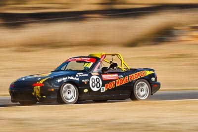 88;7-August-2009;Australia;Chris-Hatfield;Greg-Quince;Mazda-MX‒5;Mazda-MX5;Mazda-Miata;Morgan-Park-Raceway;QLD;Queensland;Shannons-Nationals;Warwick;auto;motion-blur;motorsport;racing;super-telephoto