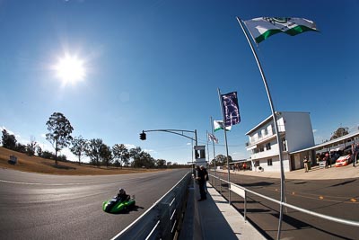 461;7-August-2009;85-GB;Australia;Douglas-Amiss;Morgan-Park-Raceway;QLD;Queensland;Shannons-Nationals;Superkarts;Warwick;auto;fisheye;motorsport;racing;sky;sun