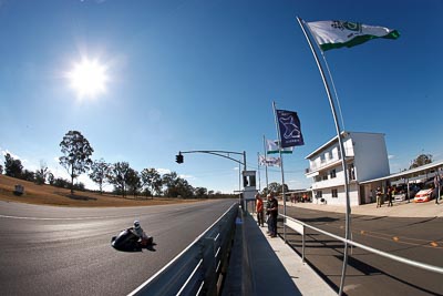 68;7-August-2009;Australia;Morgan-Park-Raceway;QLD;Queensland;Rotax-Light;Shannons-Nationals;Superkarts;Todd-Gardner;Warwick;auto;fisheye;motorsport;racing;sky;sun
