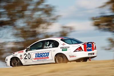 20;7-August-2009;Australia;Ford-Falcon-AU;Morgan-Park-Raceway;QLD;Queensland;Saloon-Cars;Shannons-Nationals;Tony-Evangelou;Warwick;auto;motion-blur;motorsport;racing;super-telephoto