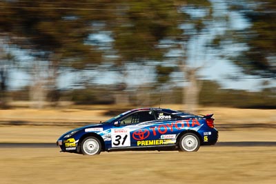 31;8-August-2009;Australia;Australian-Manufacturers-Championship;Morgan-Park-Raceway;QLD;Queensland;Shannons-Nationals;Stuart-Jones;Toyota-Celica;Warwick;auto;motion-blur;motorsport;racing;telephoto