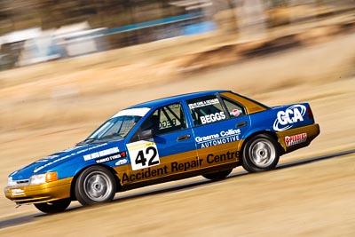 42;8-August-2009;Australia;Ford-Falcon-EA;Gary-Beggs;Morgan-Park-Raceway;QLD;Queensland;Saloon-Cars;Shannons-Nationals;Warwick;auto;motion-blur;motorsport;racing;super-telephoto