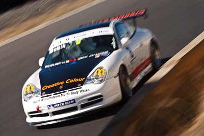 8;8-August-2009;Australia;Morgan-Park-Raceway;Porsche-996-GT3-Cup;Porsche-GT3-Cup;QLD;Queensland;Shannons-Nationals;Warwick;auto;motion-blur;motorsport;racing;telephoto