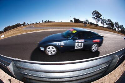 44;8-August-2009;Australia;Melinda-Both;Morgan-Park-Raceway;Porsche-944-S2;QLD;Queensland;Shannons-Nationals;Val-Stewart;Warwick;armco;auto;barrier;fisheye;motorsport;racing