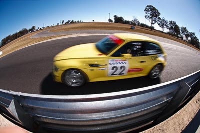 22;8-August-2009;Australia;BMW-M-Coupe;Brian-Anderson;Morgan-Park-Raceway;Paul-Shacklady;QLD;Queensland;Shannons-Nationals;Warwick;armco;auto;barrier;fisheye;motorsport;racing