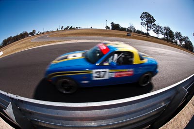 37;8-August-2009;Australia;Geoff-Marsh;Mazda-MX‒5;Mazda-MX5;Mazda-Miata;Morgan-Park-Raceway;Paul-Keefer;QLD;Queensland;Shannons-Nationals;Warwick;armco;auto;barrier;fisheye;motorsport;racing