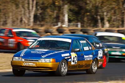 42;8-August-2009;Australia;Ford-Falcon-EA;Gary-Beggs;Morgan-Park-Raceway;QLD;Queensland;Saloon-Cars;Shannons-Nationals;Warwick;auto;motion-blur;motorsport;racing;super-telephoto