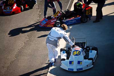 80;9-August-2009;Australia;Morgan-Park-Raceway;QLD;Queensland;Richard-Flanagan;Rotax-Light;Shannons-Nationals;Superkarts;Warwick;atmosphere;auto;motorsport;pit-lane;racing;telephoto