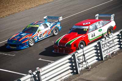 41;44;9-August-2009;Australia;Colin-Smith;Mazda-RX‒7;Morgan-Park-Raceway;QLD;Queensland;Rover-Vitesse;Shannons-Nationals;Trent-Young;Warwick;auto;motorsport;racing;telephoto