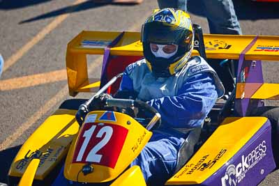 12;125-GB;9-August-2009;Australia;Morgan-Park-Raceway;Phil-Silcock;QLD;Queensland;Shannons-Nationals;Superkarts;Warwick;auto;motorsport;pit-lane;portrait;racing;super-telephoto