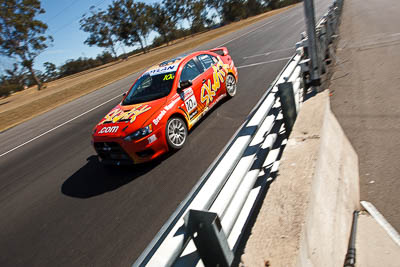 10;9-August-2009;Australia;Australian-Manufacturers-Championship;Evo-10;Mitsubishi-Lancer;Mitsubishi-Lancer-Evolution-X;Morgan-Park-Raceway;QLD;Queensland;Rod-Salmon;Shannons-Nationals;Warwick;armco;auto;barrier;motorsport;racing;wide-angle