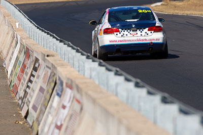 20;9-August-2009;Australia;Australian-Manufacturers-Championship;BMW-335i;Garry-Holt;Morgan-Park-Raceway;QLD;Queensland;Shannons-Nationals;Warwick;armco;auto;barrier;motorsport;racing;super-telephoto