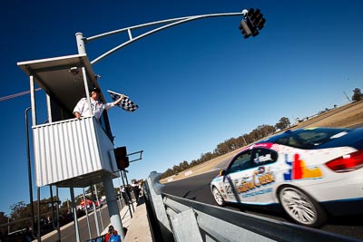 20;9-August-2009;Australia;Australian-Manufacturers-Championship;BMW-335i;Garry-Holt;Morgan-Park-Raceway;QLD;Queensland;Shannons-Nationals;Warwick;auto;chequered-flag;motorsport;racing;sky;wide-angle