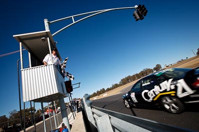 21;9-August-2009;Australia;Australian-Manufacturers-Championship;Chris-Delfsma;Ford-Falcon-BF-GT;Morgan-Park-Raceway;QLD;Queensland;Shannons-Nationals;Warwick;auto;chequered-flag;motorsport;racing;sky;wide-angle