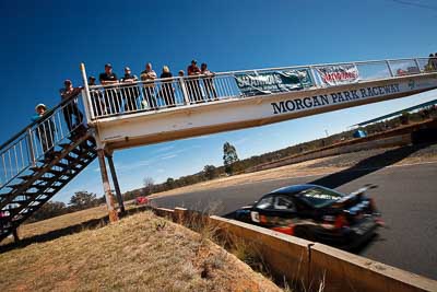 4;9-August-2009;Australia;John-English;Mitsubishi-Magna;Morgan-Park-Raceway;QLD;Queensland;Shannons-Nationals;Warwick;auto;bridge;motorsport;racing;sky;wide-angle