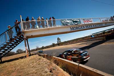 55;9-August-2009;Australia;Gary-Leaton;HSV-Coupe-GTS;Holden;Holden-Monaro;Morgan-Park-Raceway;QLD;Queensland;Shannons-Nationals;Warwick;auto;bridge;motorsport;racing;sky;wide-angle
