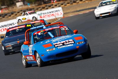 32;9-August-2009;Australia;Mazda-MX‒5;Mazda-MX5;Mazda-Miata;Mike-Calcutt;Morgan-Park-Raceway;QLD;Queensland;Shannons-Nationals;Warwick;auto;motorsport;racing;super-telephoto