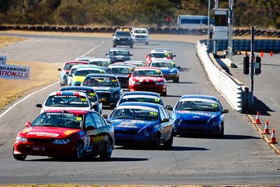 15;68;9-August-2009;Australia;Ford-Falcon-AU;Holden-Commodore-VT;Kris-Walton;Morgan-Park-Raceway;QLD;Queensland;Saloon-Cars;Shannons-Nationals;Shawn-Jamieson;Warwick;auto;motorsport;racing;super-telephoto