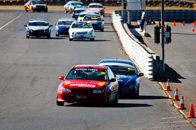 15;68;9-August-2009;Australia;Ford-Falcon-AU;Holden-Commodore-VT;Kris-Walton;Morgan-Park-Raceway;QLD;Queensland;Saloon-Cars;Shannons-Nationals;Shawn-Jamieson;Warwick;auto;motorsport;racing;super-telephoto