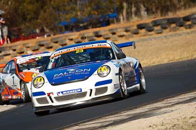 23;9-August-2009;Australia;Morgan-Park-Raceway;Porsche-997-GT3-Cup;Porsche-GT3-Cup;QLD;Queensland;Roger-Lago;Shannons-Nationals;Warwick;auto;motorsport;racing;super-telephoto