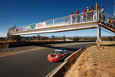 50;9-August-2009;Australia;Matt-Kingsley;Morgan-Park-Raceway;Porsche-996-GT3-Cup;Porsche-GT3-Cup;QLD;Queensland;Shannons-Nationals;Warwick;atmosphere;auto;bridge;motorsport;racing;sky;wide-angle