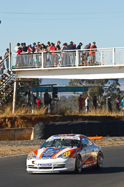 7;9-August-2009;Australia;Morgan-Park-Raceway;Porsche-996-GT3-Cup;Porsche-GT3-Cup;QLD;Queensland;Raymond-Angus;Shannons-Nationals;Warwick;atmosphere;auto;bridge;motorsport;racing;telephoto
