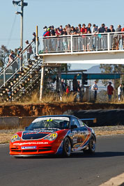 50;9-August-2009;Australia;Matt-Kingsley;Morgan-Park-Raceway;Porsche-996-GT3-Cup;Porsche-GT3-Cup;QLD;Queensland;Shannons-Nationals;Warwick;atmosphere;auto;bridge;motorsport;racing;telephoto