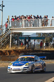 23;9-August-2009;Australia;Morgan-Park-Raceway;Porsche-997-GT3-Cup;Porsche-GT3-Cup;QLD;Queensland;Roger-Lago;Shannons-Nationals;Warwick;atmosphere;auto;bridge;motorsport;racing;telephoto