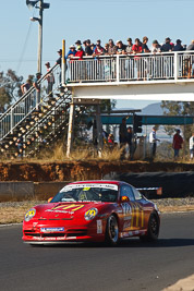 22;9-August-2009;Australia;Morgan-Park-Raceway;Porsche-996-GT3-Cup;Porsche-GT3-Cup;QLD;Queensland;Shannons-Nationals;Terry-Knight;Warwick;atmosphere;auto;bridge;motorsport;racing;telephoto