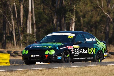 58;29-August-2009;Australia;Ford-Falcon-AU;Gerard-Miscamble;Morgan-Park-Raceway;QLD;Queensland;Queensland-State-Championship;Saloon-Cars;Warwick;auto;motorsport;racing;super-telephoto