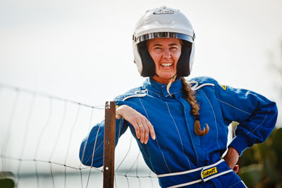 29-August-2009;Australia;Morgan-Park-Raceway;QLD;Queensland;Queensland-State-Championship;Teresa-Campbell;Topshot;Warwick;atmosphere;auto;driver;helmet;motorsport;portrait;racing;racing-suit;sky;super-telephoto