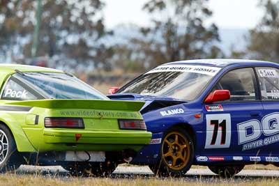 71;73;30-August-2009;Australia;Improved-Production;James-Peck;Mazda-RX‒7;Morgan-Park-Raceway;Nathan-Assaillit;QLD;Queensland;Queensland-State-Championship;Subaru-Impreza-WRX;Warwick;auto;motorsport;racing;super-telephoto