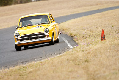 62;30-August-2009;Australia;Ford-Cortina-Mk-I;Group-N;Historic-Touring-Cars;Morgan-Park-Raceway;QLD;Queensland;Queensland-State-Championship;Russell-Brown;Warwick;auto;classic;historic;motorsport;racing;super-telephoto;vintage