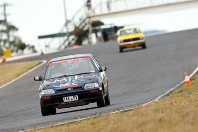 55;144LSV;30-August-2009;Australia;Daihatsu-Charade;Ian-Fettes;Morgan-Park-Raceway;QLD;Queensland;Queensland-State-Championship;Regularity;Warwick;auto;motorsport;racing;super-telephoto