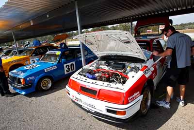 19-September-2009;Australia;Kurwongbah;Lakeside-Classic-Speed-Festival;Lakeside-Park;Lakeside-Raceway;QLD;Queensland;atmosphere;auto;motorsport;paddock;racing;wide-angle