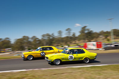 26;20-September-2009;Australia;Group-N;Historic-Touring-Cars;Kurwongbah;Lakeside-Classic-Speed-Festival;Lakeside-Park;Lakeside-Raceway;QLD;Queensland;auto;classic;historic;motion-blur;motorsport;racing;sky;vintage;wide-angle