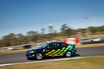 20-September-2009;Australia;CHASEM;EMT;Ford-Falcon-BA;Kurwongbah;Lakeside-Classic-Speed-Festival;Lakeside-Park;Lakeside-Raceway;QLD;Queensland;atmosphere;auto;medical;motion-blur;motorsport;racing;sky;wide-angle