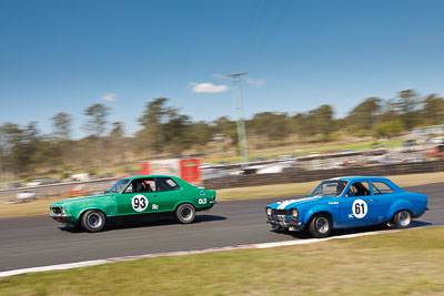 61;93;20-September-2009;Australia;Group-N;Historic-Touring-Cars;Kurwongbah;Lakeside-Classic-Speed-Festival;Lakeside-Park;Lakeside-Raceway;QLD;Queensland;auto;classic;historic;motion-blur;motorsport;racing;sky;vintage;wide-angle