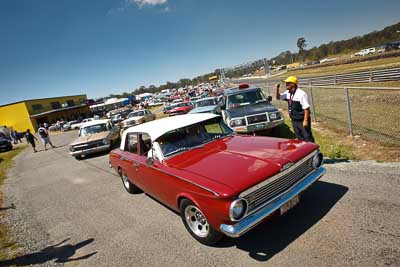 20-September-2009;Australia;Kurwongbah;Lakeside-Park;Lakeside-Raceway;NUJ721;QLD;Queensland;auto;classic;historic;motorsport;racing;showcase;sky;vintage;wide-angle