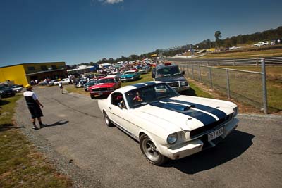 20-September-2009;767KXA;Australia;Kurwongbah;Lakeside-Classic-Speed-Festival;Lakeside-Park;Lakeside-Raceway;QLD;Queensland;auto;classic;historic;motorsport;racing;showcase;sky;vintage;wide-angle