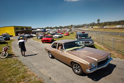 20-September-2009;38HDT;Australia;Kurwongbah;Lakeside-Classic-Speed-Festival;Lakeside-Park;Lakeside-Raceway;QLD;Queensland;auto;classic;historic;motorsport;racing;showcase;sky;vintage;wide-angle