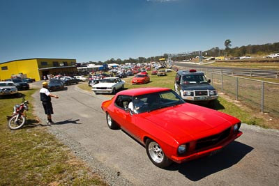 20-September-2009;Australia;GTS711;Kurwongbah;Lakeside-Classic-Speed-Festival;Lakeside-Park;Lakeside-Raceway;QLD;Queensland;auto;classic;historic;motorsport;racing;showcase;sky;vintage;wide-angle
